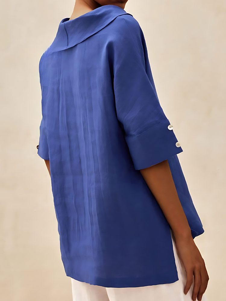 Margot - V-Neck Casual Linen Shirt