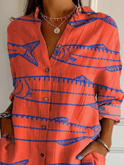 Adria Fish Art Blouse