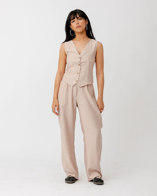 Clarna | Beige Linen Suit