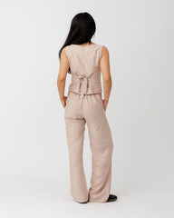 Clarna | Beige Linen Suit