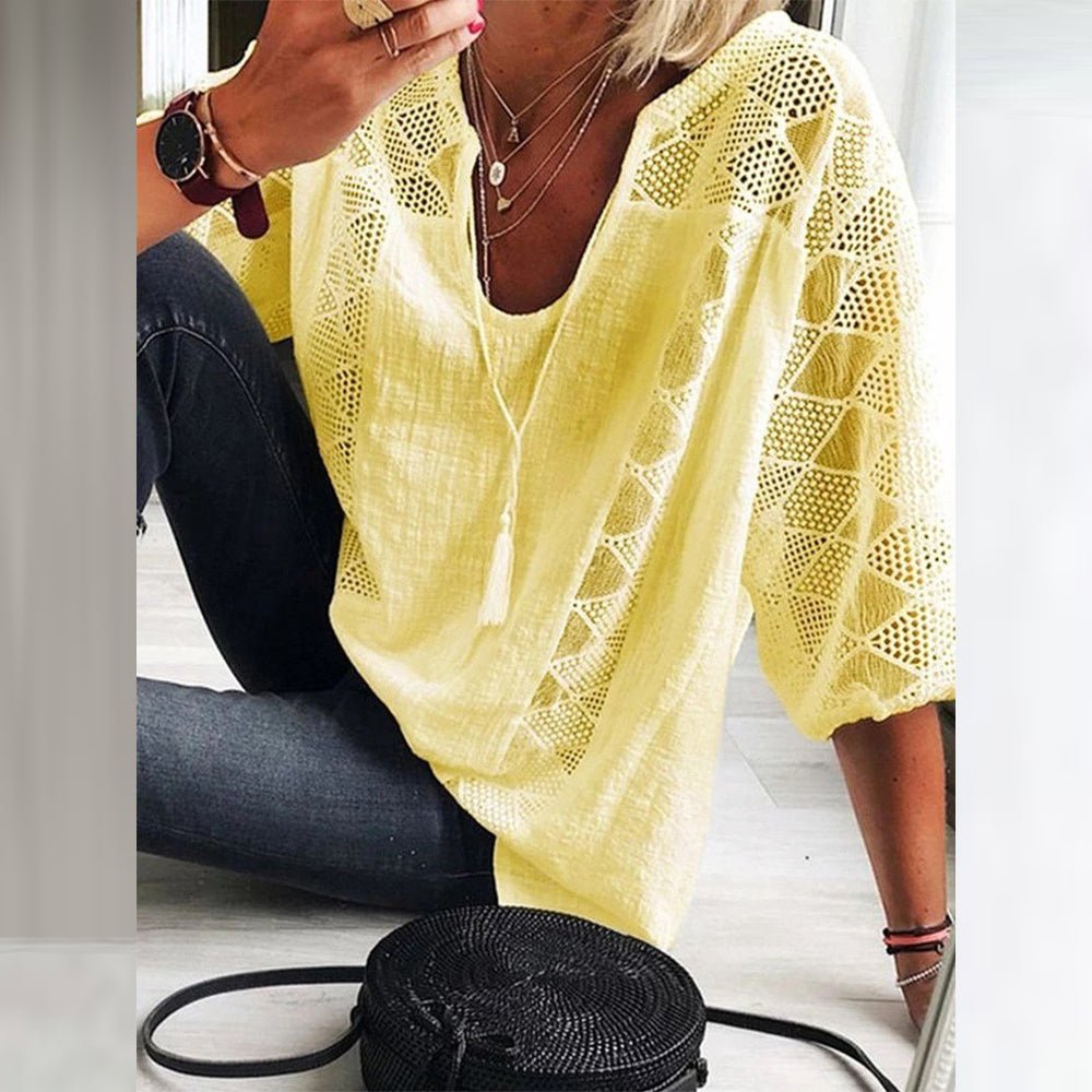 Destiny™ | Boho Crochet-Detail Blouse