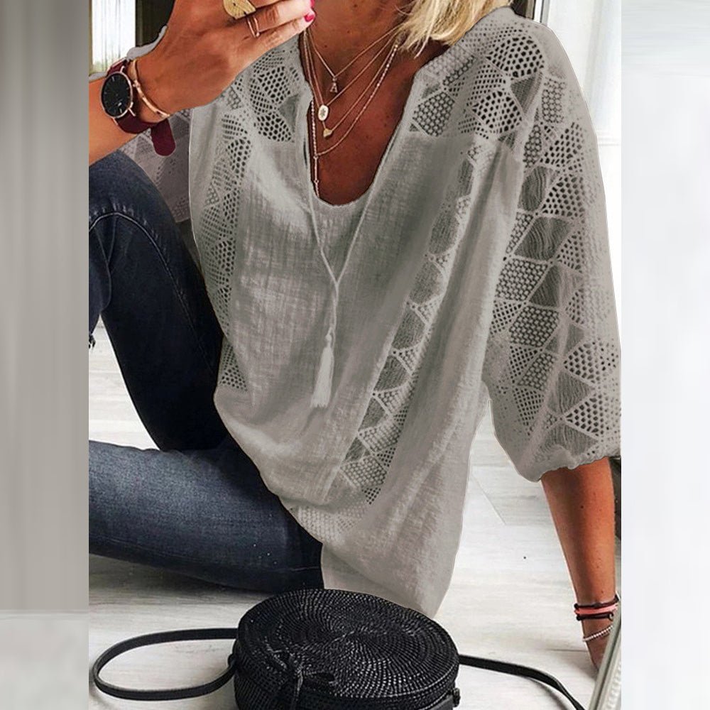 Destiny™ | Boho Crochet-Detail Blouse