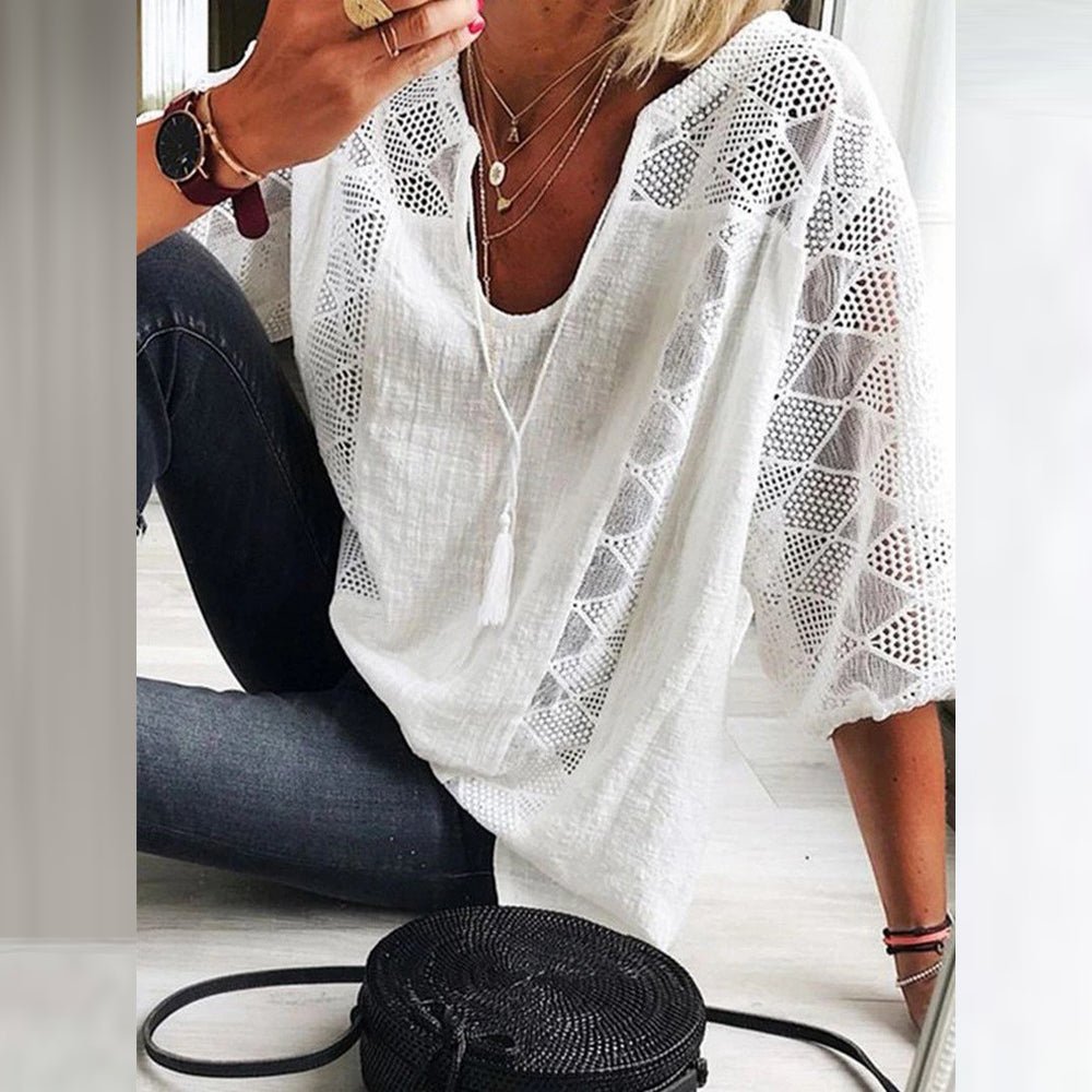 Destiny™ | Boho Crochet-Detail Blouse